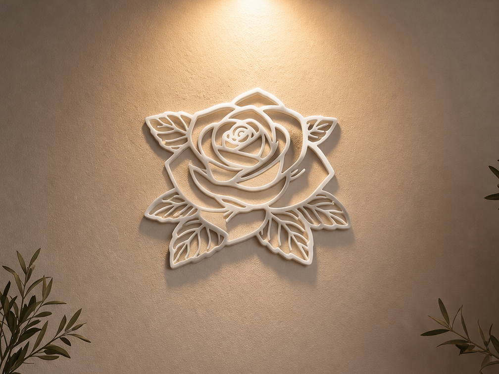 Rose Outline Wall Decor / Coaster