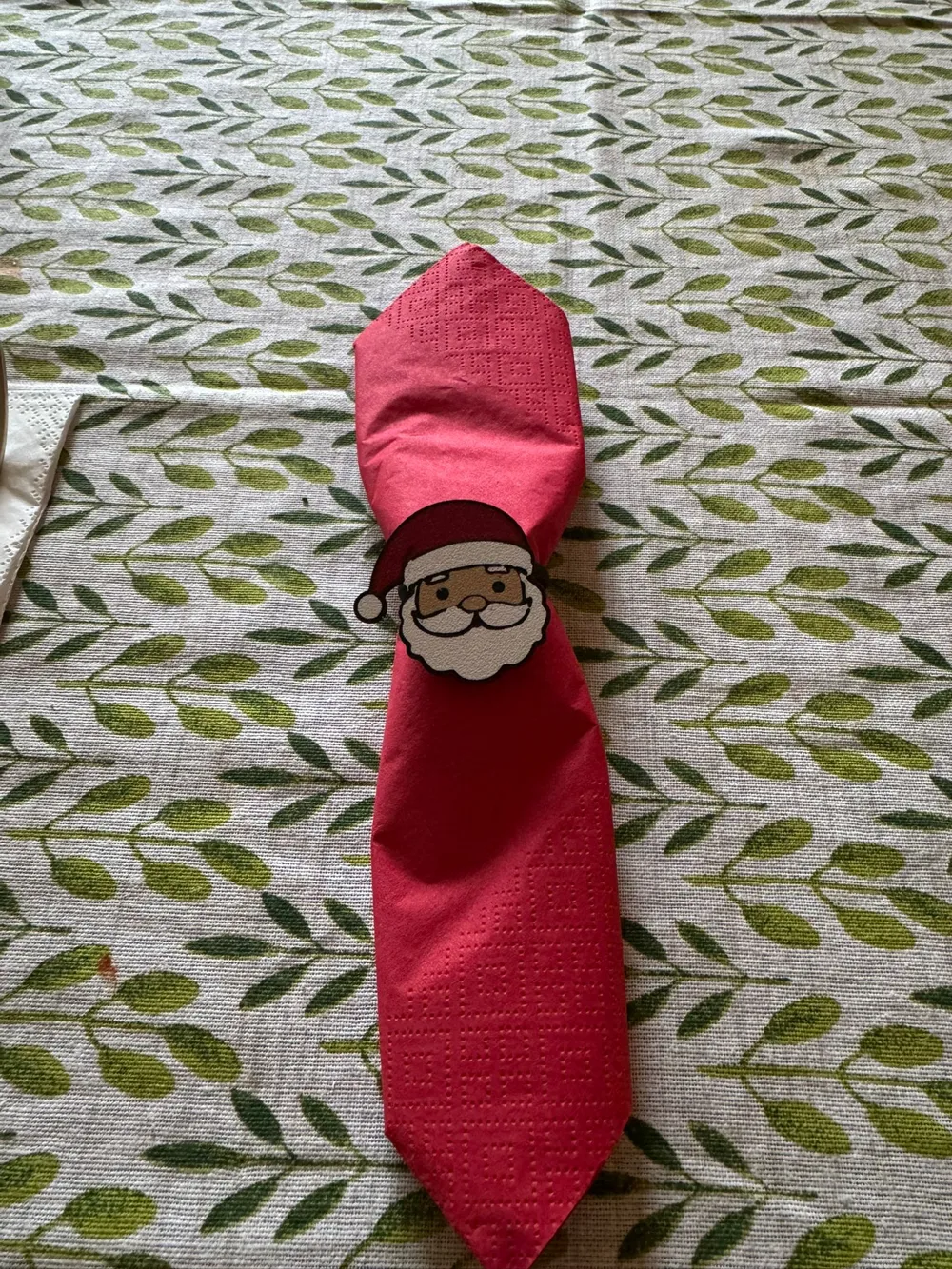 Adorno decorativo de regalo con servilletero de Papá Noel de diseño especial