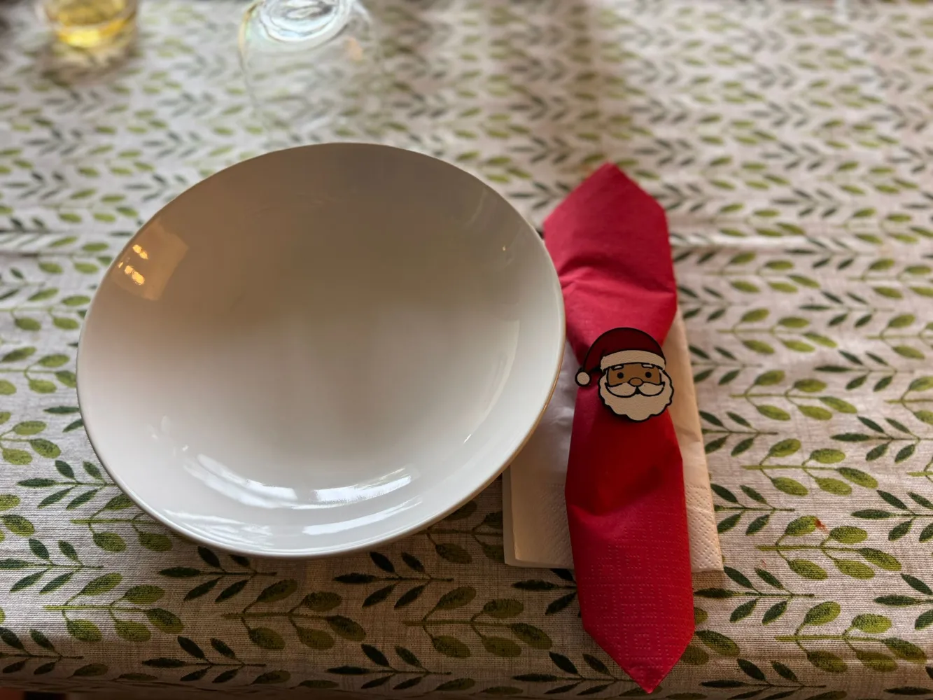 Adorno decorativo de regalo con servilletero de Papá Noel de diseño especial