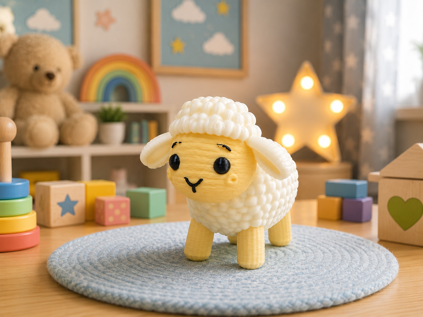 Cute Knitted Little Sheep - 3D Print Model