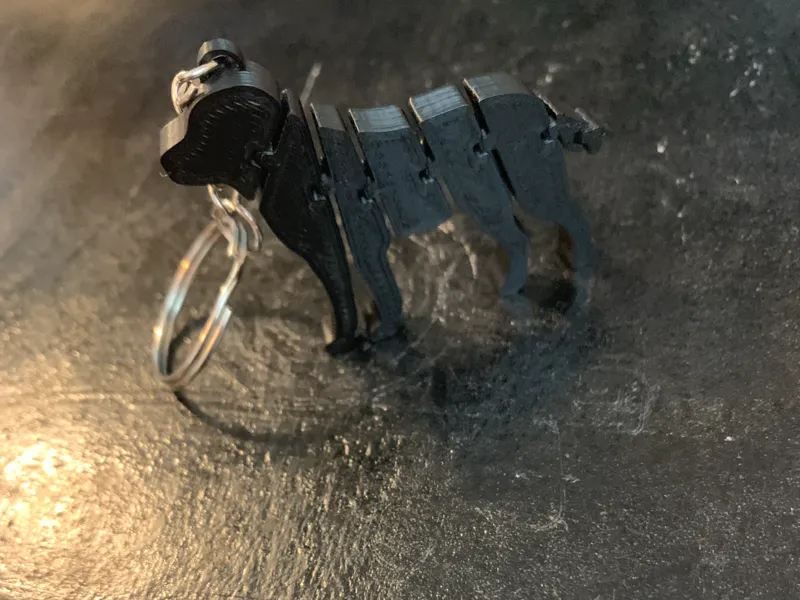 Flexi Labrador / doggo keychain