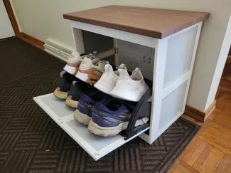 Fold Out Shoe Cabinet