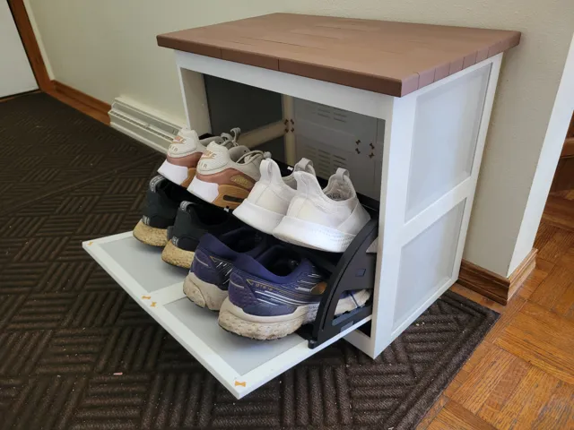 Fold Out Shoe Cabinet