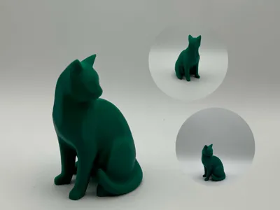 Smooth Minimal Cat – elegant sitting form