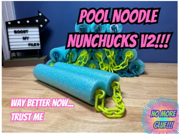 Letrero o emblema decorativo: Pool Noodle Nunchucks v2 (Way better now trust me) — vista de referencia 3