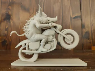 Cinghiale in moto