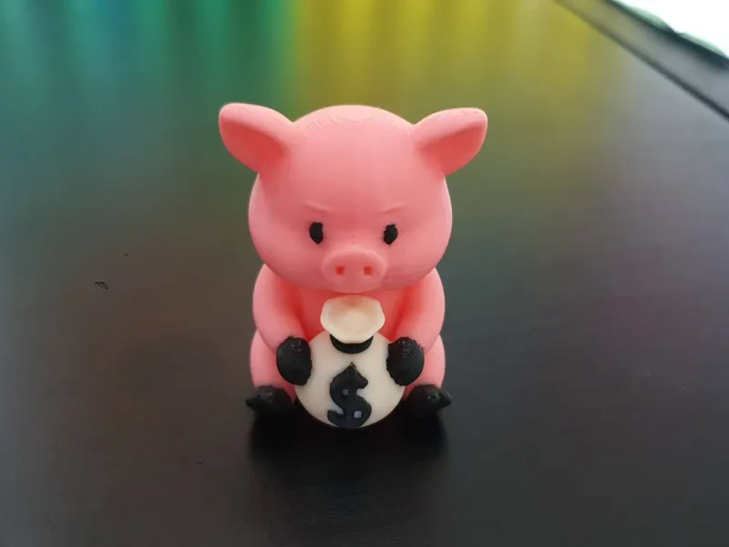 貪財的豬/抱著錢袋的豬