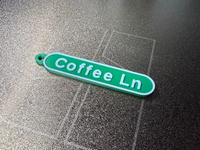 Custom Street Sign Name Keychain
