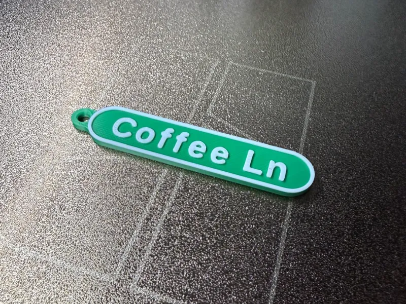 Custom Street Sign Name Keychain