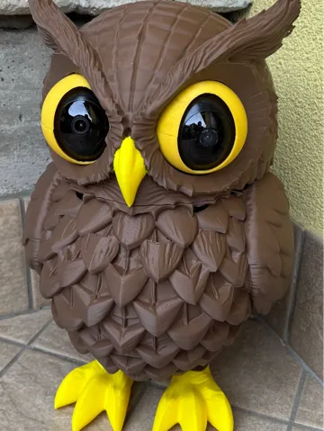 Modelo para impresión 3D: Owl Surveillance Camera — vista de referencia 2