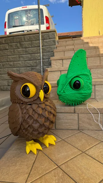 Modelo para impresión 3D: Owl Surveillance Camera — vista de referencia 3