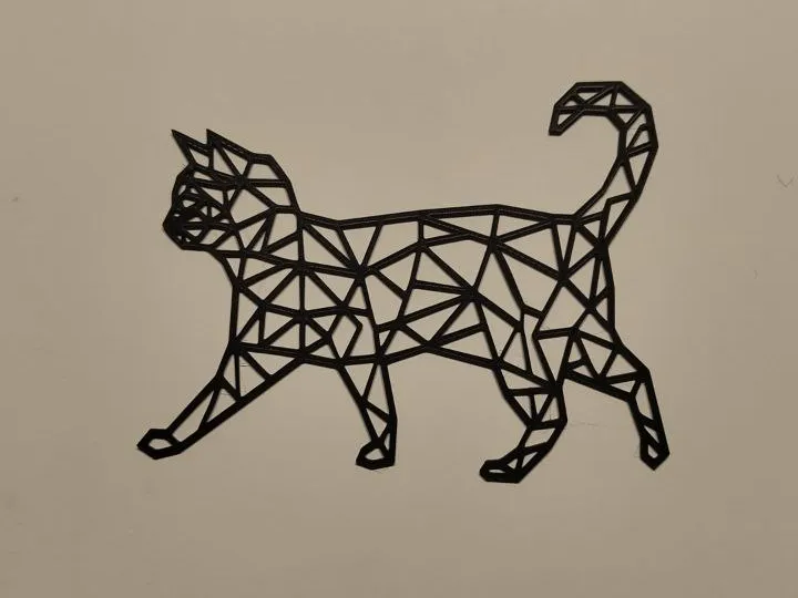 Déco murale chat low poly