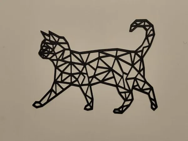 Déco murale chat low poly