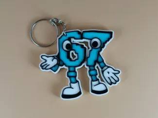 Six Seven 67 brainrot keychain 