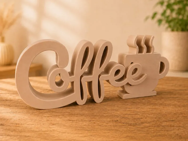 Coffee Dekor 3D-Schriftzug