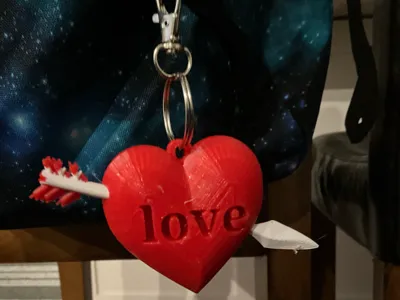 Valentine's Day Heart Keychain