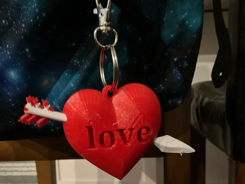 Valentine's Day Heart Keychain