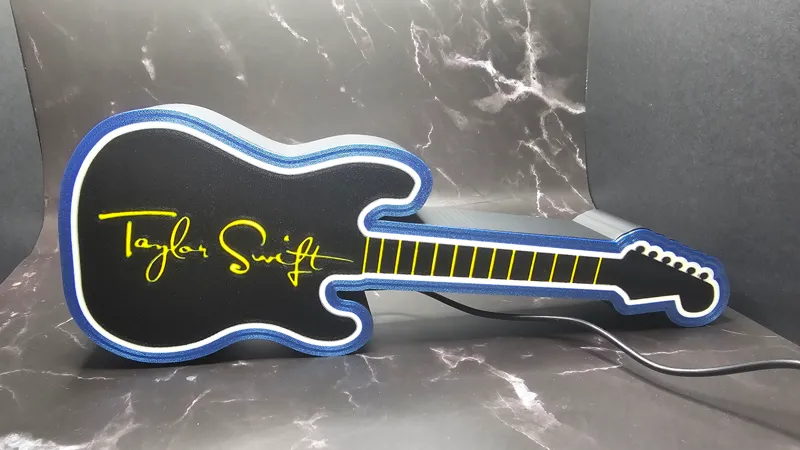 Taylor Swift Guitar LED Light Box