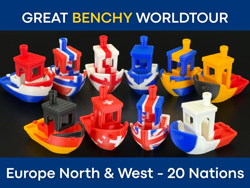 World Flag Benchy - Europe North & West