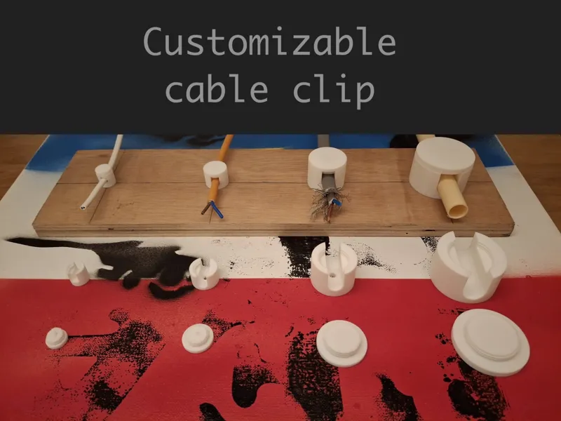 Elegant cable clip - fully customizable