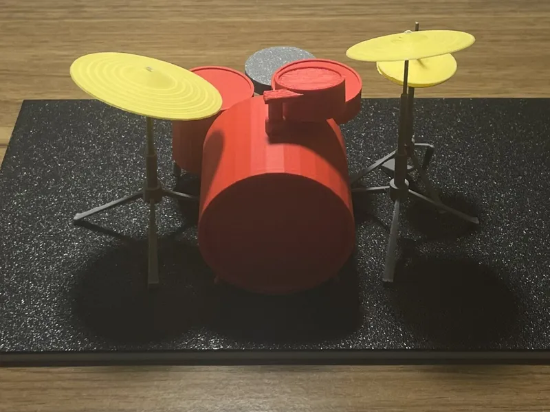 Simplistic low-poly Mini Drumkit