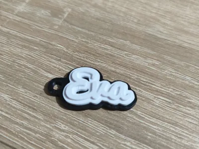 Keychain Eva BlackWhite