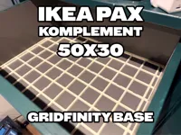 Plaque Gridfinity pour tiroir IKEA Komplement 50x35 — photo 1