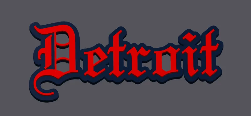 Detroit - Custom Name Plate