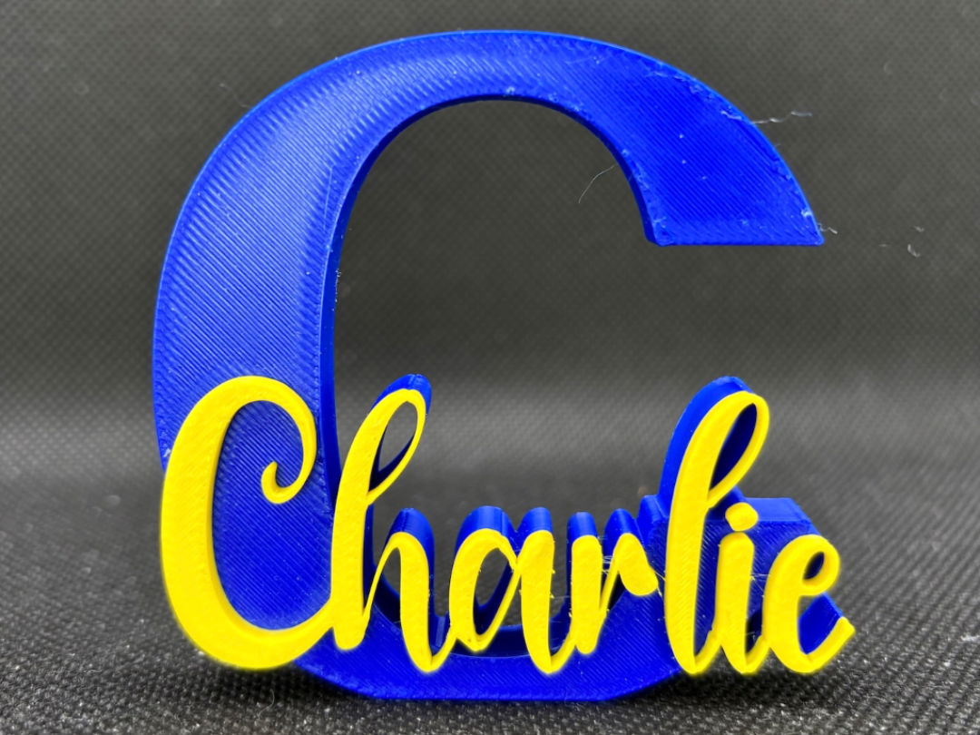 CHARLIE name ornament sign nametag