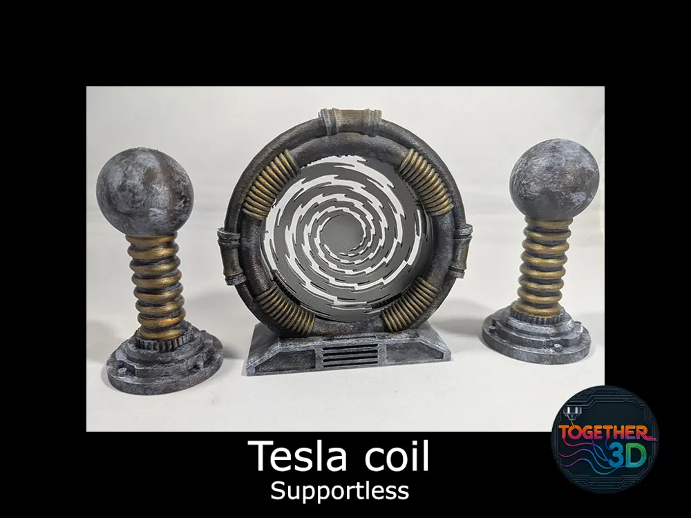 Tesla coil - miniature scenery (Supportless) - Free 3D Print Model ...