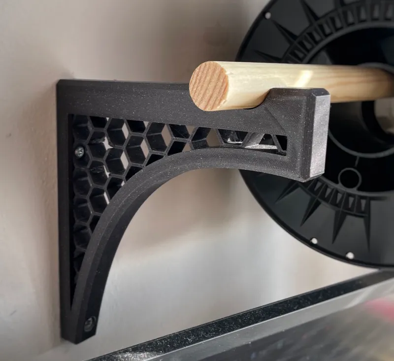 Filament spool holder on the wall