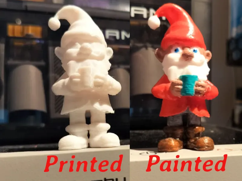 Gnome drinking coco