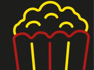 cartel neon de pochoclos