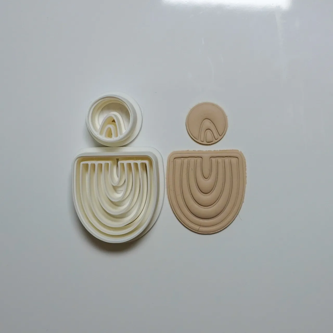 Abstract Duo Polymer Clay Cutter Set Earrings view 2