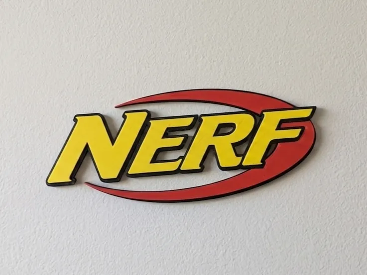 Large Nerf Logo Sign / Plaque (300mm)