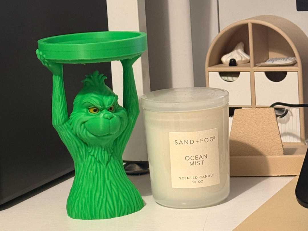 The Grinch Candle Holder Tray Christmas No AMS - 1