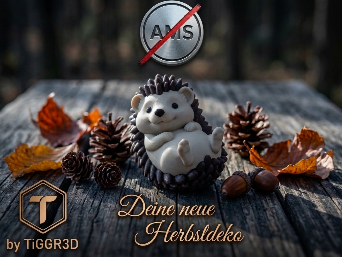 Cute Hedgehog Nr. 2 of 3 - Easy No AMS Autumn Deco - 1