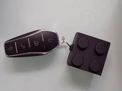 L Brick Keychain with sliding lid