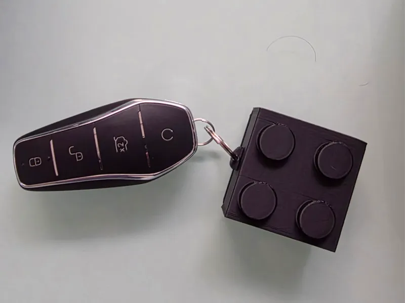 L Brick Keychain with sliding lid