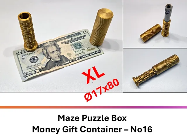 Maze Puzzle Box Money Gift Container – No16 - XL