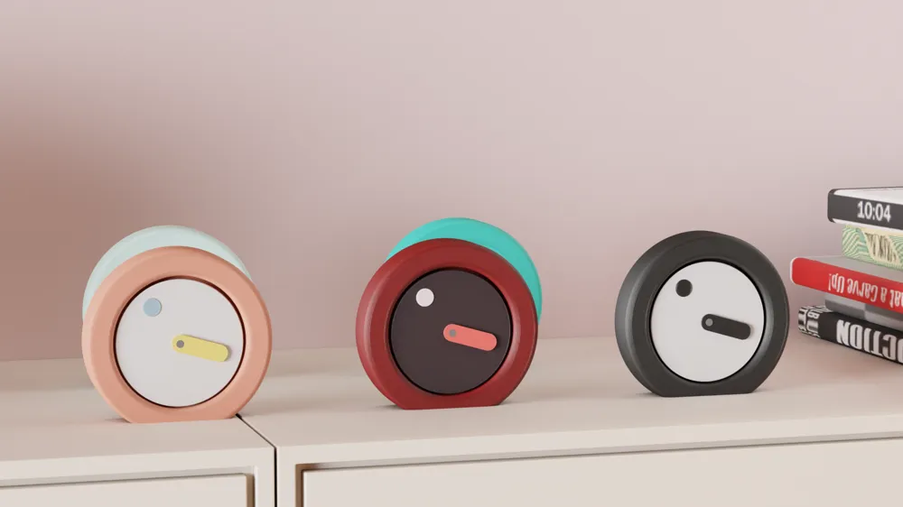 Modern Desktop Clock Desktop Clock. Minimalist Moving Face Modern Clock by Abstractia Design ...