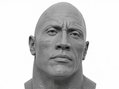 Statue of the rock with base