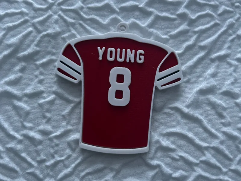 Customizable Football Jersey Keychain