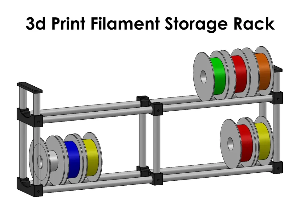 Custom Size Filament Roll Rack (3/4in PVC Pipe) by Ryan MakerWorld ...