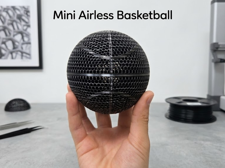 Mini Airless Basketball (With Stand)