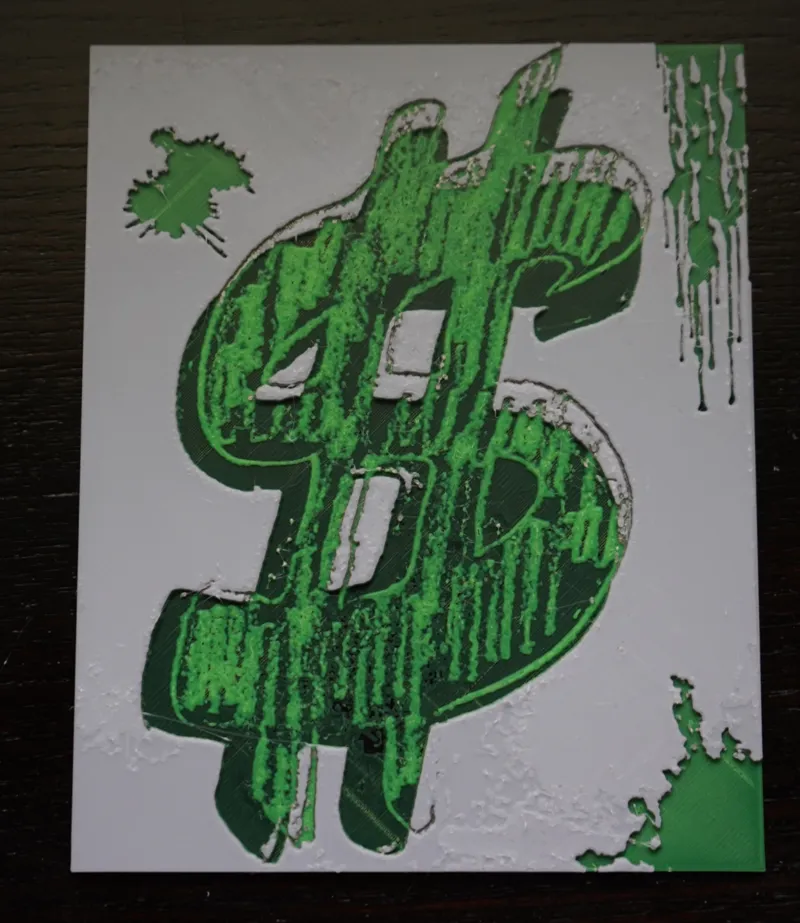 Andy Warhol Dollar Sign Painting Art - HueForge