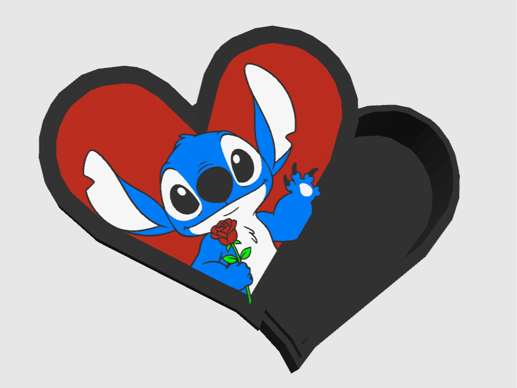 Stitch Caja de Regalo/San Valentin | Puntada Rosa