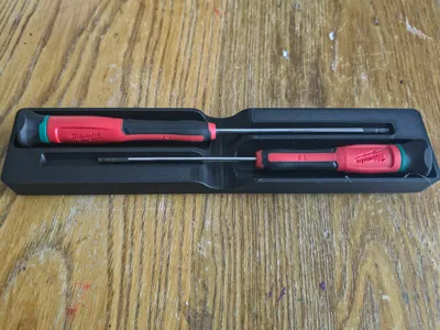 Gridfinity - Precision Screwdriver Holder (1x5)