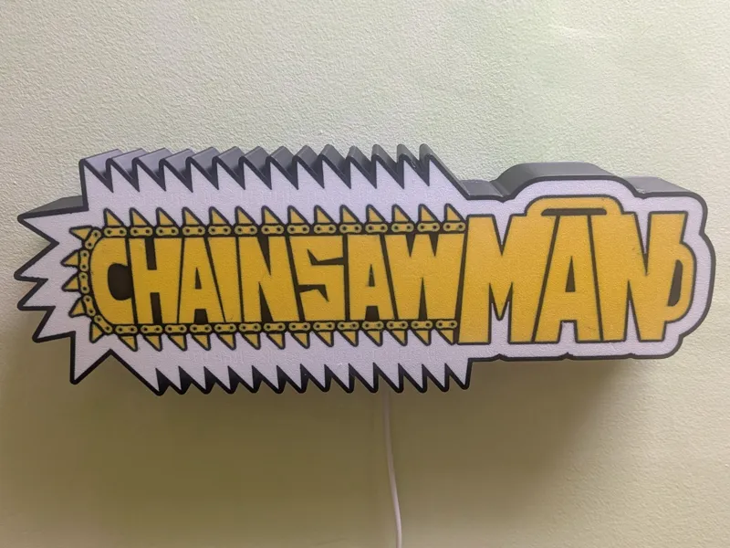Chainsaw Man Light Box Logo