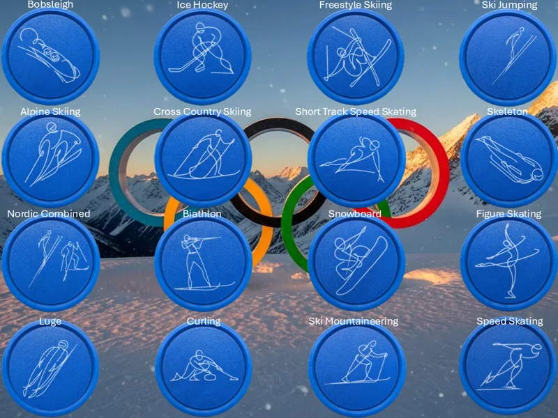 Winter Olympics 2026 Coaster Set